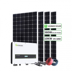 10kw trên hệ thống năng lượng mặt trời lưới lắp đặt trên mái dốc / phẳng, mặt đất