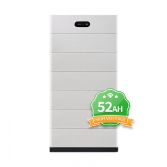 Bộ lưu trữ pin năng lượng mặt trời PV 51,2V 100ah 200ah Bộ lưu trữ pin năng lượng tái tạo có thể xếp chồng lên nhau cho gia đình