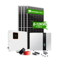 Hệ thống năng lượng mặt trời 8kw 10kw 12kw với pin lithium hệ thống nhà năng lượng mặt trời lai hệ thống quang điện lưu trữ năng lượng